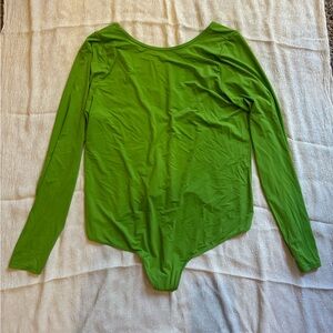 Parade Plus size 90s inspired off the shoulder green bodysuit